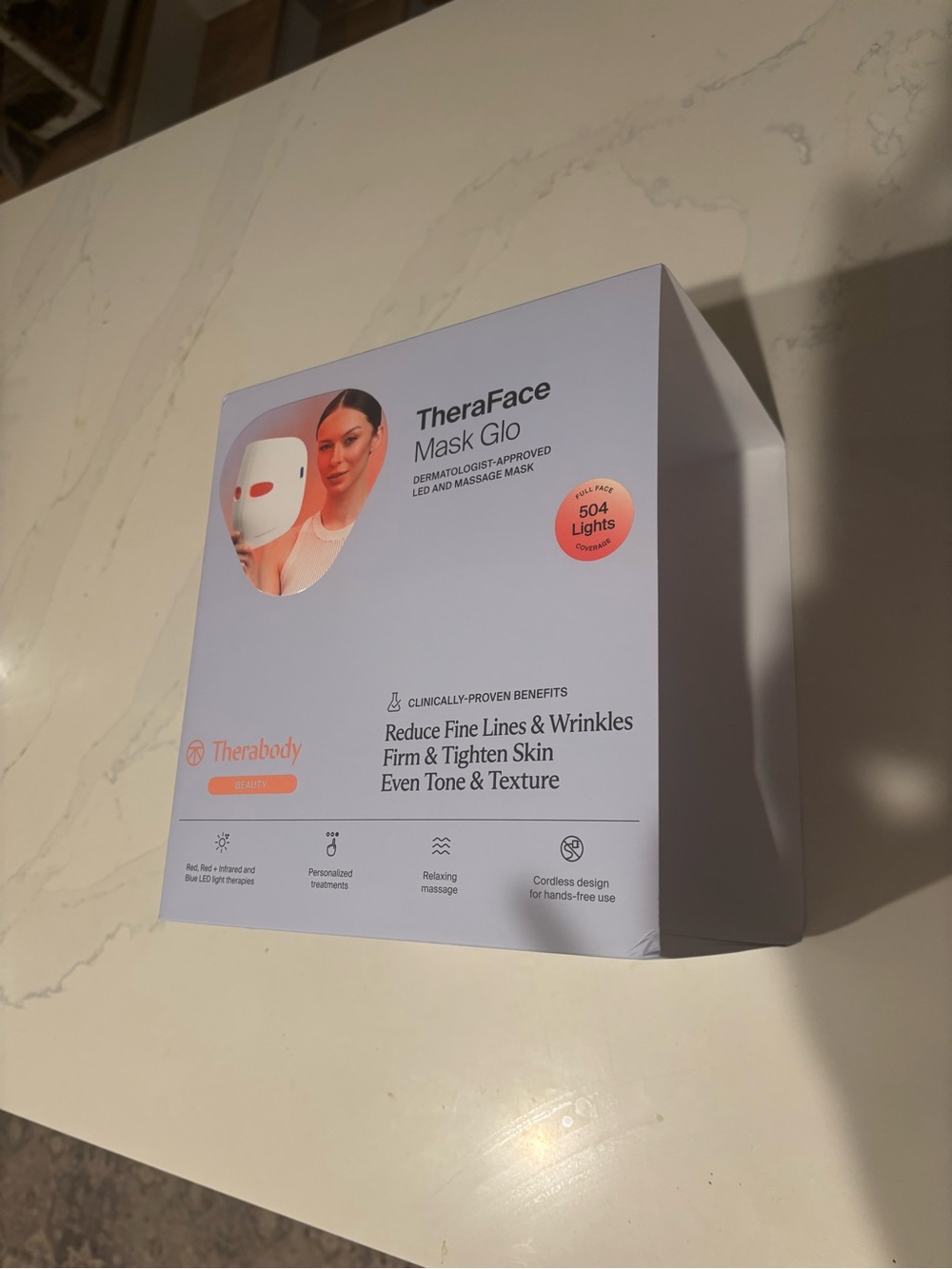 Therabody TheraFace Mask Glo LED & Massage Mask — White